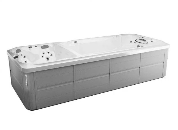 Spa de nage Jacuzzi® J-19 Bizone – Double bassin, double confort : nage sportive & détente absolue