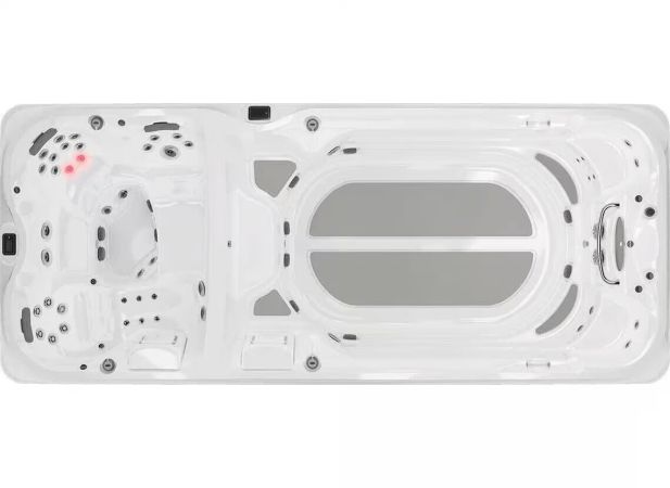 Spa de nage Jacuzzi® J-19 Bizone – Double bassin, double confort : nage sportive & détente absolue